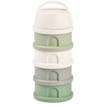 Beaba. bote doseuse. 4 compartiments. cotton white / sage green