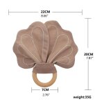 Bb en bois dentition broderie fleurs jouets rconfortants bois rongeur hochet jouets p31b