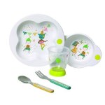 B�b� confort coffret repas tape 3 assiette anti - d�rapante bol anti - d�rapant verre fourche et cuill�re ...