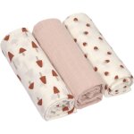 Bb couverture de puriculture drap de puriculture lot de 3 en coton 85 x 85 cm / swaddle & burp blanket ...