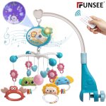 B�b� mobile de berceau musical avec projection d'�toiles, t�l�commande bo�te a musique avec lumi�re, ...