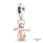 Bb sucette - plaqu or rose charme legaole pour charms breloque bracelets et collier femme