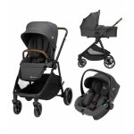 Bebeconfort pack poussette 3 en 1 luvia, nacelle + siège auto groupe 0 + , de 0 a 22kg, mineral graphite ... Bebeconfort pack poussette 3 en 1 luvia, nacelle + siège auto groupe 0 + , de 0 a 22kg, mineral graphite ...