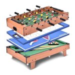 Belfoyer table multi - jeux 4 en 1 billard, ping pong, hockey et football de table pour toute la famille ...