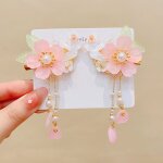 Belle epingle a cheveux perle de style chinois pour enfants, coiffure pour fille, pompon, pinces a cheveux ...