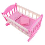 Berceau a bascule pour bebe, adapte a mellchan et poupees de 9 a 11 pouces