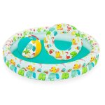 Bestway piscine gonflable enfant 2 anneaux ensemble 122x20 cm + 2 ans jardin 51124