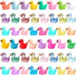 Bhhbb - lot de 100 mini canards en plastique pour cacher des figurines miniatures - accessoires de jardin ...