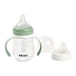 Biberon d'apprentissage 2 en 1 210 ml - vert sauge - beaba