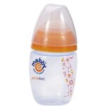Biberon mebby en polypropylne avec ttine en silicone - couleur orange mebby