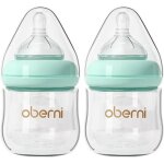 Biberon en verre borosilicat� anti - coliques 120 ml silicone niveau s / 1 0 - 3 mois lot de 2 pi�ces ...
