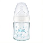 Biberon verre col large 120ml 0 - 6 mois nuk Biberon verre col large 120ml 0 - 6 mois nuk