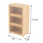 Bibliothque en bois pour maison de poupe 1:12, meuble a trois etages, bibliothque, prsentoir fait ...