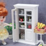 Bibliothque en bois pour maison de poupe, meubles miniatures, accessoires, 1:12