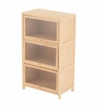 Bibliothèque en bois a trois etages pour maison de poupée Bibliothèque en bois a trois etages pour maison de poupée