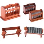 Biblioth�que miniature en bois pour maison de poup�e, echelle 1 / 12, 1 pi�ce, mini accessoires mignons, ...