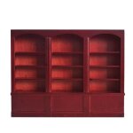 Bibliothèque miniature rouge pour maison de poupée 1:12, accessoires de décoration Bibliothèque miniature rouge pour maison de poupée 1:12, accessoires de décoration