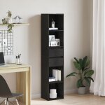 Bibliothque modulable vidaxl noir chne 36x30x171 cm bois d'ingnierie