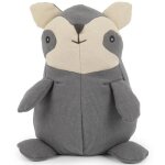Doudou - bieco - raton laveur - lin & coton - 18 cm - lavable � la main