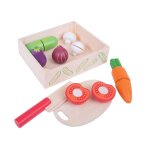 Bigjigs coupe - légumes avec boîte en bois Bigjigs coupe - légumes avec boîte en bois