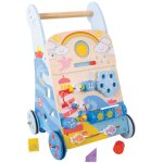 Bigjigs marchette en bois avec panneau d'activit� - oc�an