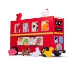 Bigjigs trieur de bus rouge