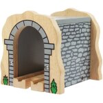 Bigjigs wooden train tunnel stone feature - gris