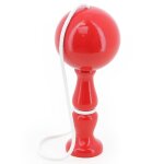 Bilboquet en bois massif rouge