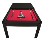 Billard am?ricain ambiance 7ft - 226, 5 x 126, 5 x 80 cm avec accessoires et plateau dinatoire - couleur ...