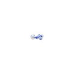Billes en verre wdk partner - 20 billes + 1 calot, blanc � tourbillons bleus, finition brillante