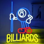 Billiards enseigne au non beer cave enseignes au non panneau non led color usb enseigne lumineuse ...