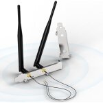 Bingfu antenne wifi bi - bande 2, 4 ghz 5, 8 ghz 6dbi rp - sma mle + cble 25cm de mhf4 u. fl ipx ipex ...