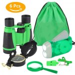 Binoculaires, jeu d'exploration en plein air pour enfants, lampe de poche, boussole, loupe, sifflet, ...