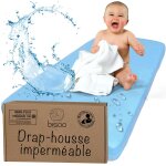 Bisoo drap housse 75x95 / 75x100 impermeable - drap housse alese protege matelas bebe pour tour de parc ...