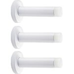 (blanc) lot de 3 butées de porte de 3, 5 pouces, en acier inoxydable avec embouts en caoutchouc, protection ... (blanc) lot de 3 butées de porte de 3, 5 pouces, en acier inoxydable avec embouts en caoutchouc, protection ...