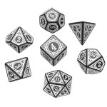 Blanc 7 pcs pour trpg dnd jeu de d�s acrylique multi - face 7 matrices d4 - d20 poly�drique d�s jeu math ...