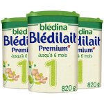 Blédina blédilait premium 1, lait en poudre pour bébé, de 0 a 6 mois, 820g (boîtex3) Blédina blédilait premium 1, lait en poudre pour bébé, de 0 a 6 mois, 820g (boîtex3)