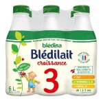 Bl�dina bl�dilait. lait de croissance pour b�b�. de 12 a 36 mois. 6x1l