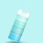 (bleu) distributeur portable de lait maternisé, boîte empilable, 4 niveaux contenant des céréales / aliments ... (bleu) distributeur portable de lait maternisé, boîte empilable, 4 niveaux contenant des céréales / aliments ...