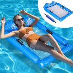 Bleu hamac gonflable piscine, flottantes hamac, 4 - in - 1 lit flottant gonflable, hamac d'eau, chaise ...