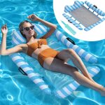 Bleu hamac gonflable piscine, flottantes hamac, 4 - in - 1 lit flottant gonflable, hamac d'eau, chaise ...