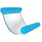 Bleu lit flottant hamac d'eau gonflable chaise longue pour mer piscine plage