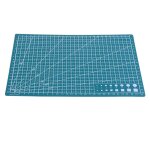 Bleu - tapis de coupe auto - gurissant, lignes de grille a4, carte artisanale, tissu, carton en cuir, ...
