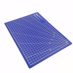 Bleu - tapis de coupe auto - gurissant, lignes de grille a4, carte artisanale, tissu, carton en cuir, ...