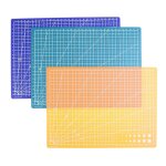 Bleu - tapis de coupe auto - gurissant, lignes de grille a4, carte artisanale, tissu, carton en cuir, ...