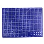 Bleu - tapis de coupe auto - gurissant, lignes de grille a4, carte artisanale, tissu, carton en cuir, ...