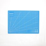 Bleu - tapis de coupe auto - gurissant, lignes de grille a4, carte artisanale, tissu, carton en cuir, ...