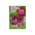 Blister 100 pions de loto magnetiques rose 17 mm - pions de marquage aimantes - jetons bingo - set accessoire ...