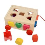 Blocs en bois trieur de formes, mod�le de voiture fait a la main, jouet educatif pour enfants, cadeau ...