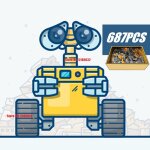 Seulement bloc - no - coffret - figurines du film pixar wall e, robot motorisé, blocs de construction ... Seulement bloc - no - coffret - figurines du film pixar wall e, robot motorisé, blocs de construction ...